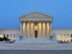US supreme court building at twilight.