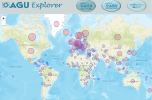 A screenshot of the AGU Explorer app.