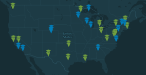 Bridge Program partners map